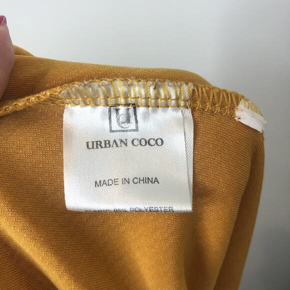 Urban Coco Women's Mustard Yellow Pull-On Stretchy Mini Skirt Size Large - Picture 4 of 5